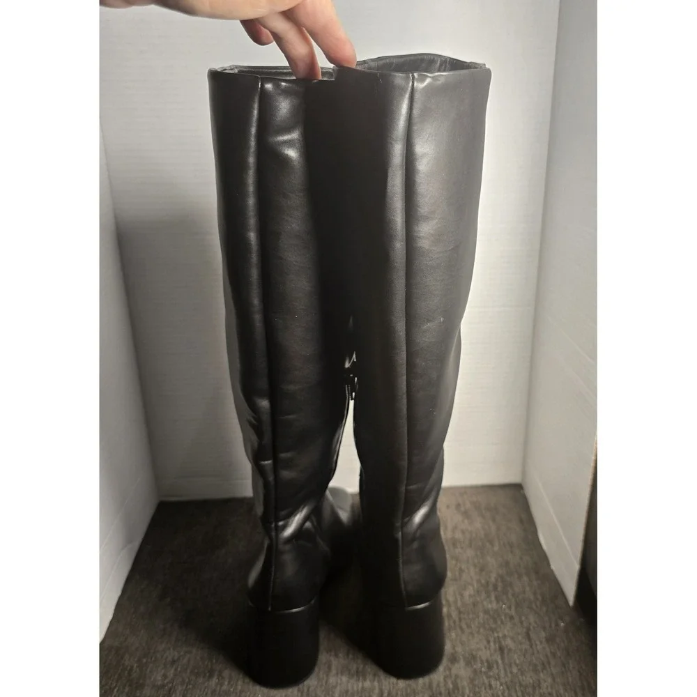 Madden Girl Women's William Knee High Boot Size 11M Black